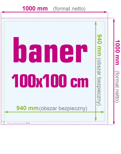 Banery 100 x 100 cm - instrukcja przygotowania pliku